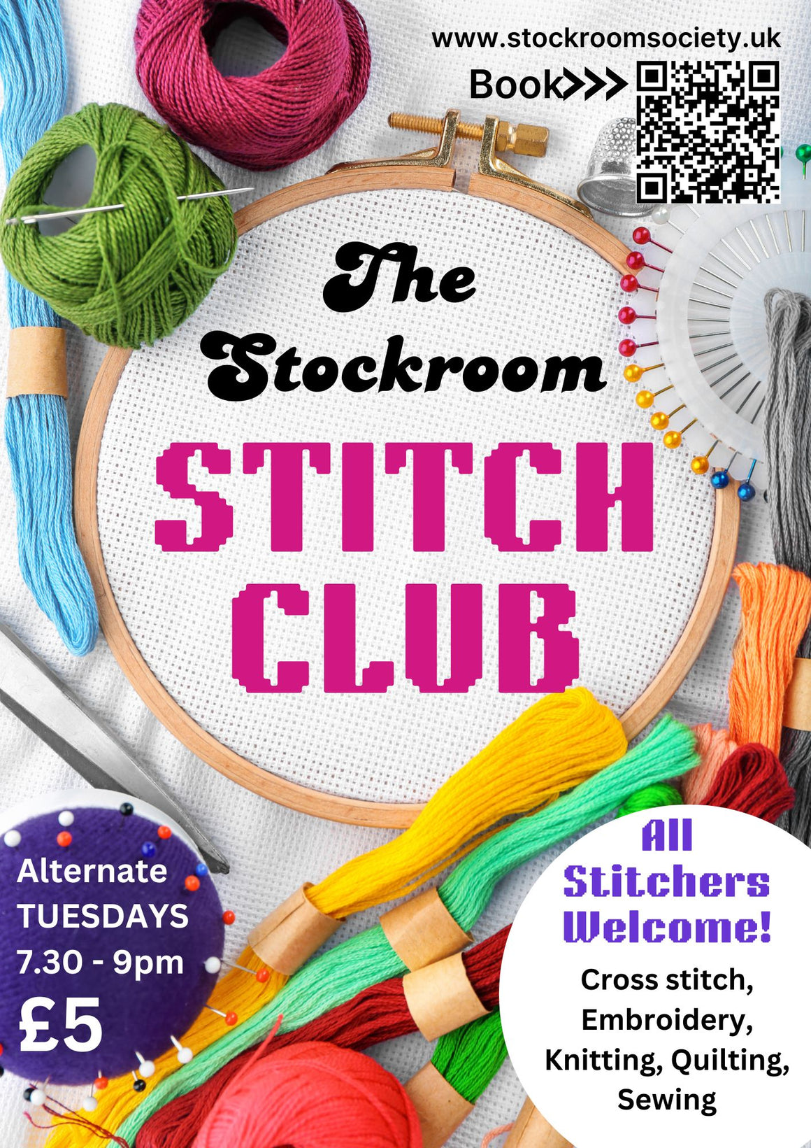 Stitch Club - Tuesday 7th May 2024 @ The Stockroom Leatherhead