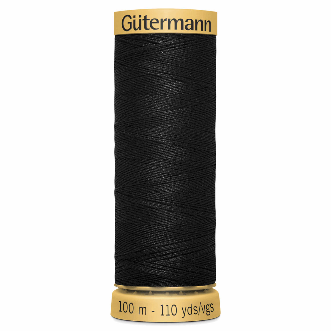 Gutermann Natural Cotton Thread #5201 (black) 100m / 100% cotton