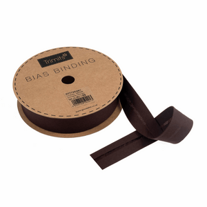 Bias Binding Tape - Chocolate - 25mm Polycotton (per metre)