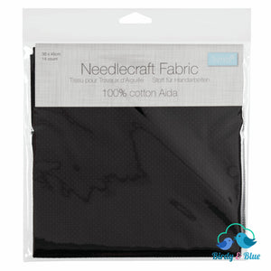 Aida 14 Count Needlecraft Fabric - Choice Of Colours Black