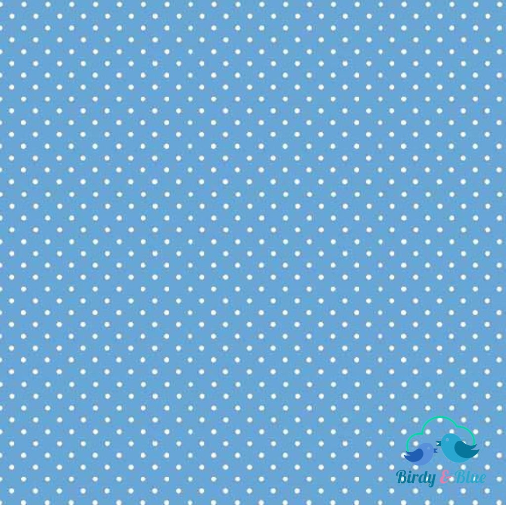 Cobalt Blue Dot (Basics Collection) Premium Cotton Fabric