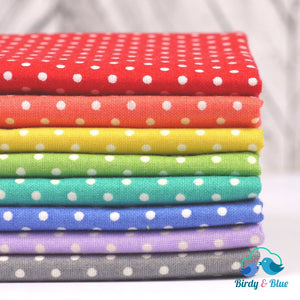 Papaya Dot (Basics Collection) Premium Cotton Fabric