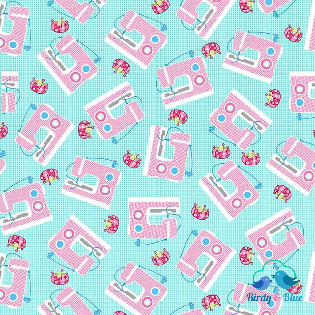 Sewing Machines Blue (Sew Kind Collection) Premium Cotton Fabric