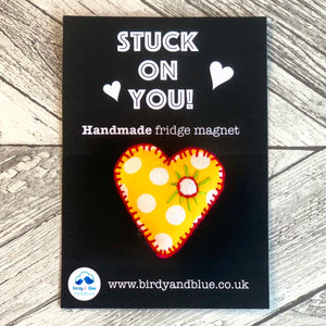'Stuck On You' fridge magnet (Handmade by Birdy)