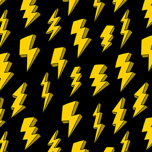 Lightning Bolts Yellow ('Superheroes Wear Masks' collection)