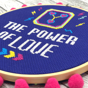 CROSS STITCH KIT - The Power Of Love (complete kit including 7" hoop)