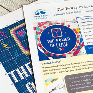 CROSS STITCH PDF - The Power Of Love (Instant download PDF only)