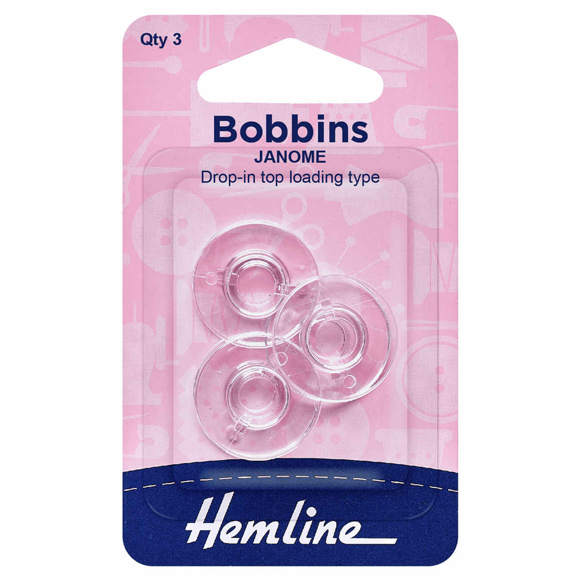 Plastic Bobbins (Janome/New Home) x 3
