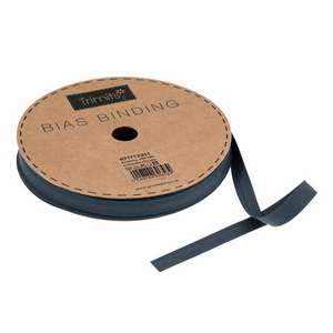 Bias Binding Tape - Slate Grey - 13mm Polycotton (per metre)