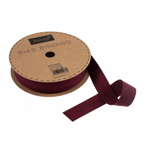 Bias Binding Tape - Wine - 25mm Polycotton (per metre)