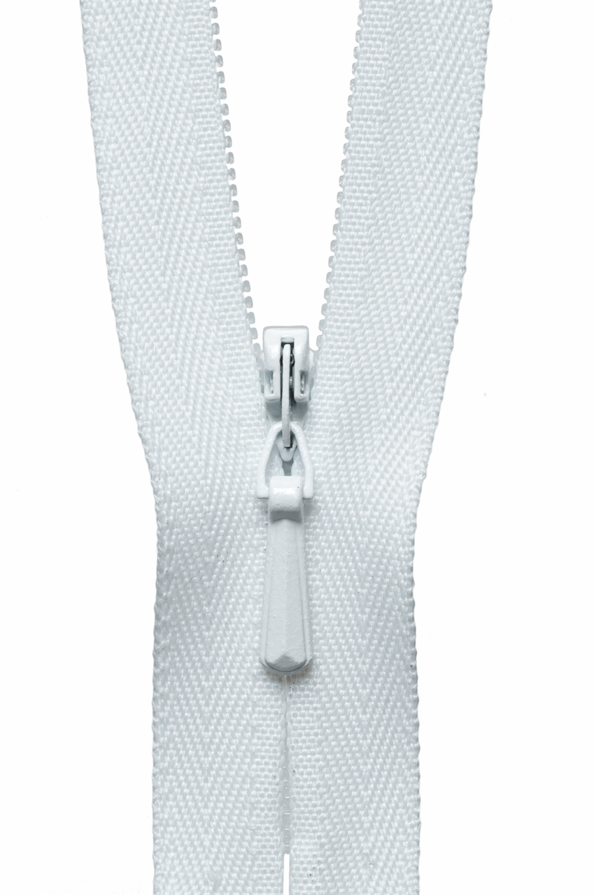 YKK Concealed Zip (9 inch / 23cm) White #501