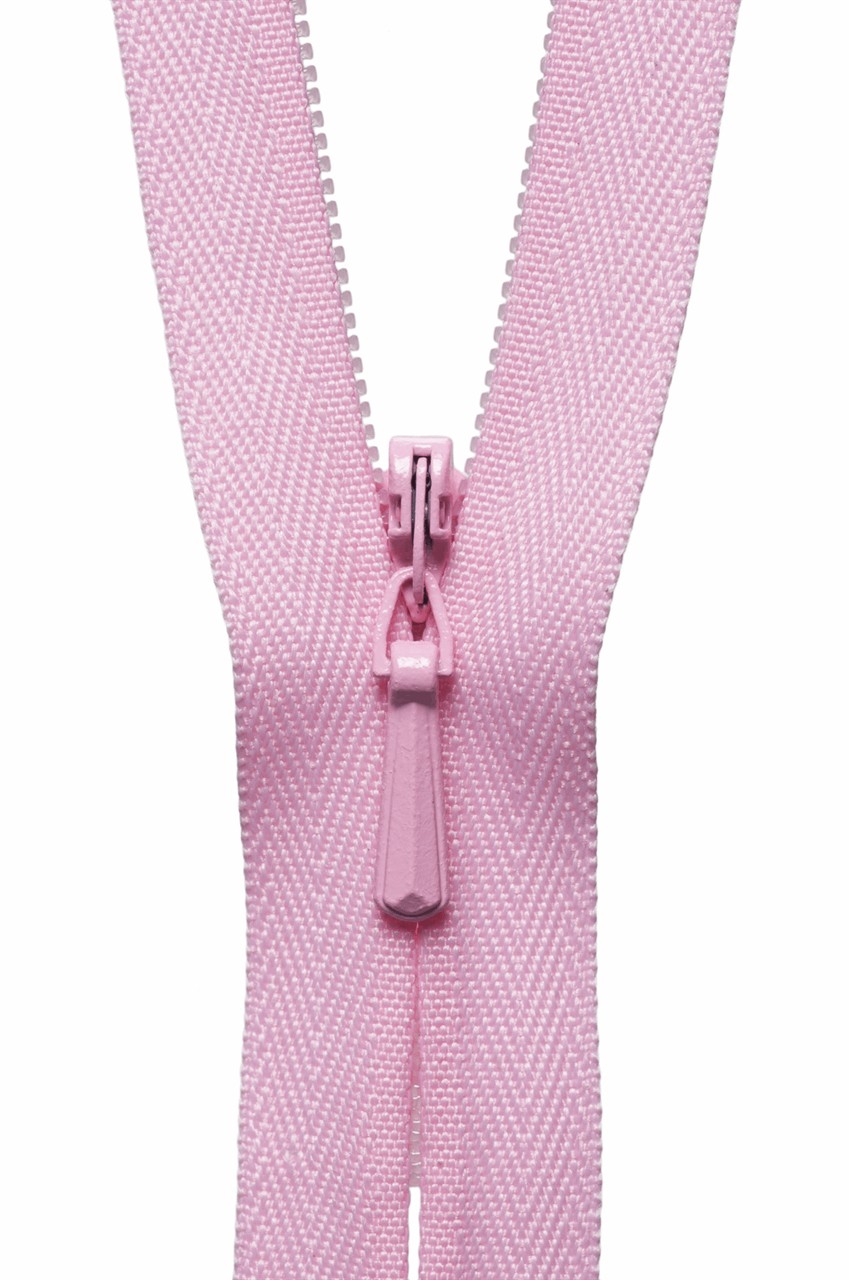 YKK Concealed Zip (9 inch / 23cm) Mid Pink #513