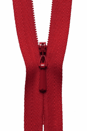 YKK Concealed Zip (9 inch / 23cm) Red #519