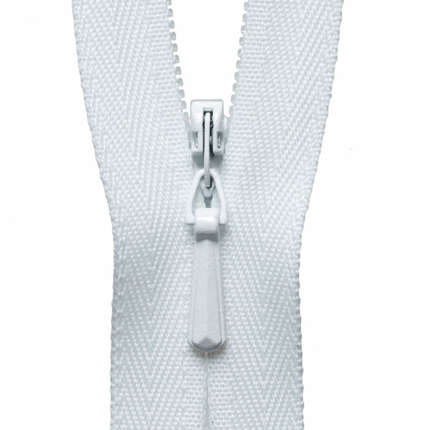 YKK Concealed Zip (16 inch / 41cm) #501 white