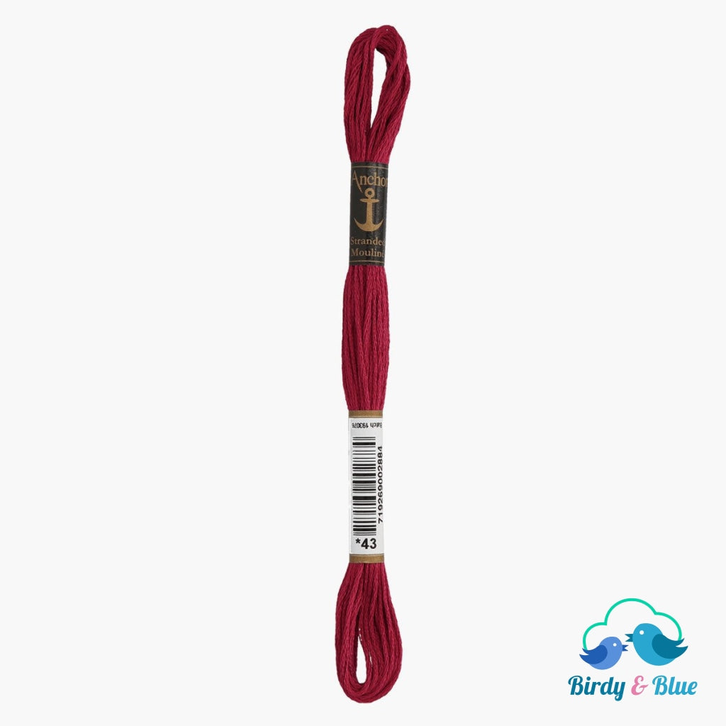Anchor Stranded Cotton Thread (Berry Red #43) Embroidery