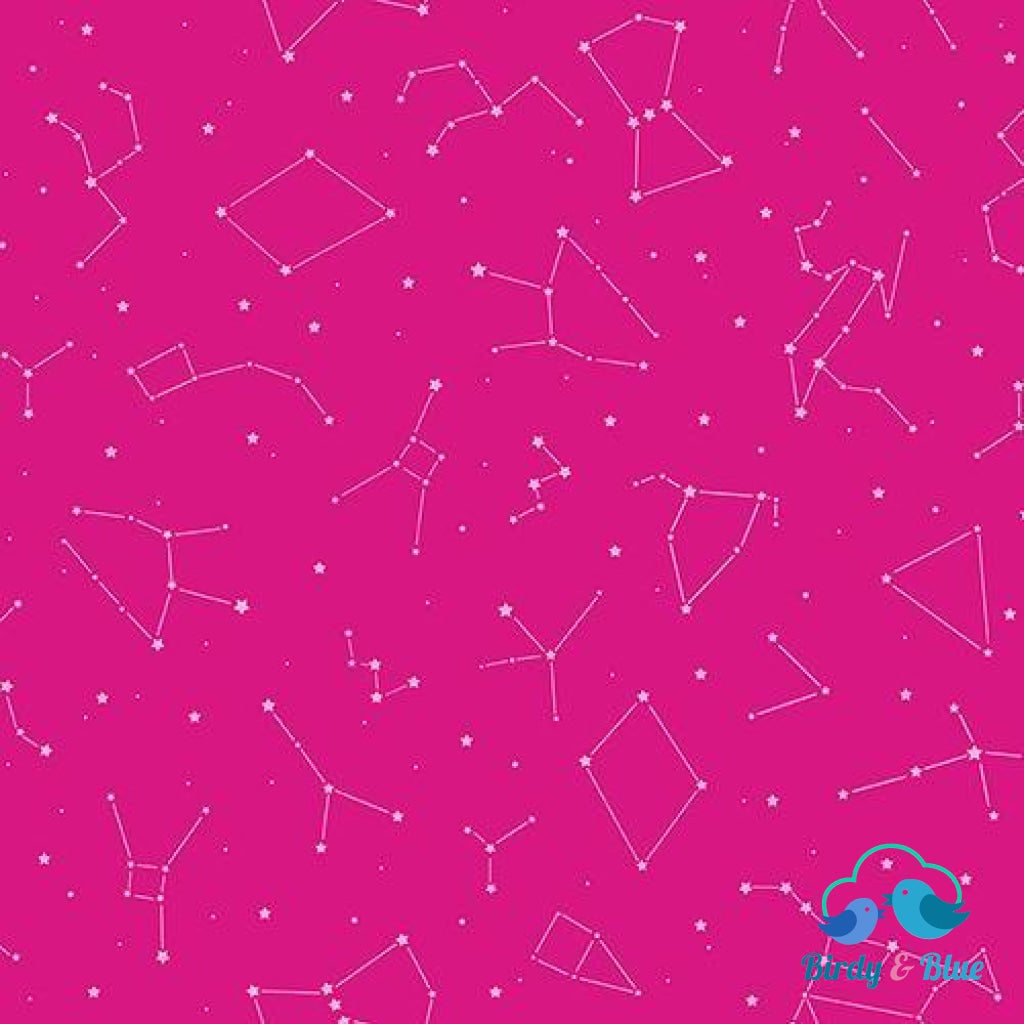 Astrology Pink (Otter Romp Collection) Premium Cotton Fabric