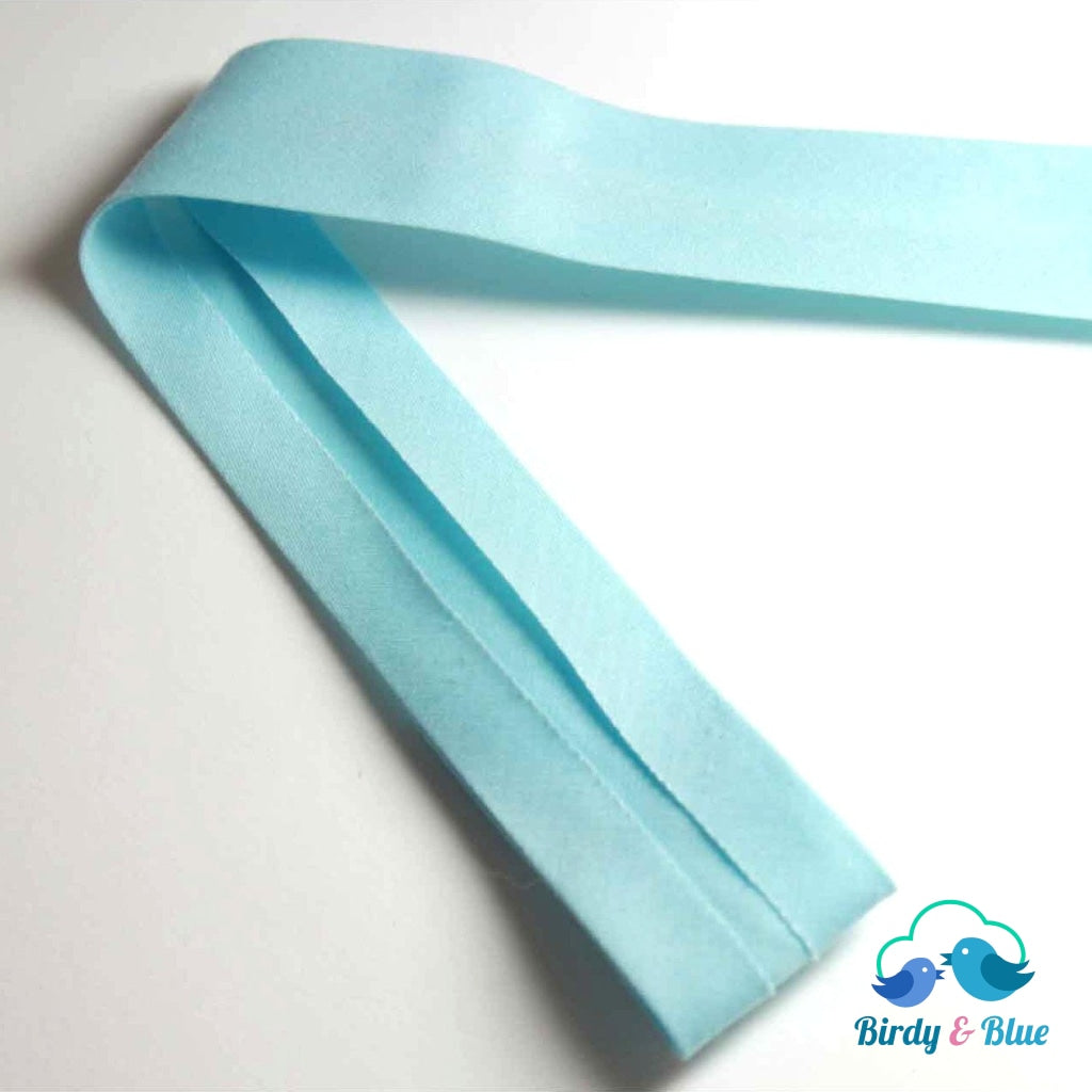 Bias Binding Tape - Sky Blue 25Mm Polycotton (Per Metre)