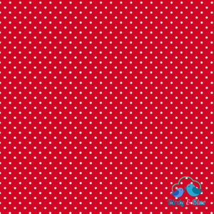 Bright Red Dot (Basics Collection) Premium Cotton Fabric