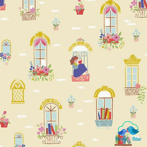 Castle Windows Cream (Beauty & The Beast Collection) Premium Cotton Fabric