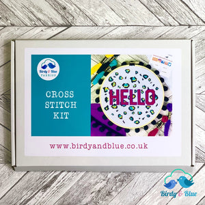 Cross Stitch Kit - Hello (Complete Kit Including 7 Hoop) Craft Kit