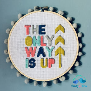 Cross Stitch Kit - The Only Way Is Up! (Complete Kit Including 8 Hoop) Craft Kit