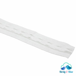 Curtain Header Tape - White 28Mm Woven Pocket Tape (Per Metre) Bias Binding