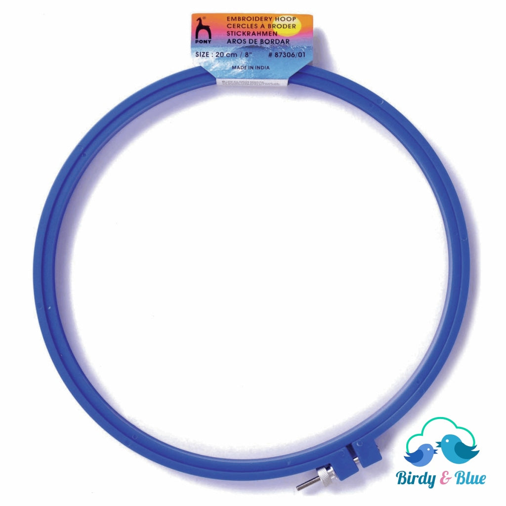 Embroidery Hoop Blue Plastic - Choice Of Sizes 18Cm (7 Inch)
