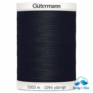 Gutermann Sew-All Thread #000 (Black) 1000M / 100% Polyester Sewing