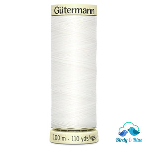 Gutermann Sew-All Thread #800 (White) 100M / 100% Polyester Sewing