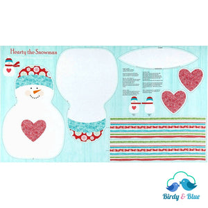 Hearty The Snowman Panel Premium Cotton Fabric