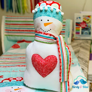 Hearty The Snowman Panel Premium Cotton Fabric