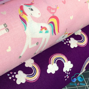 Magical Rainbow Purple (Unicorn Magic Collection) Premium Cotton Fabric