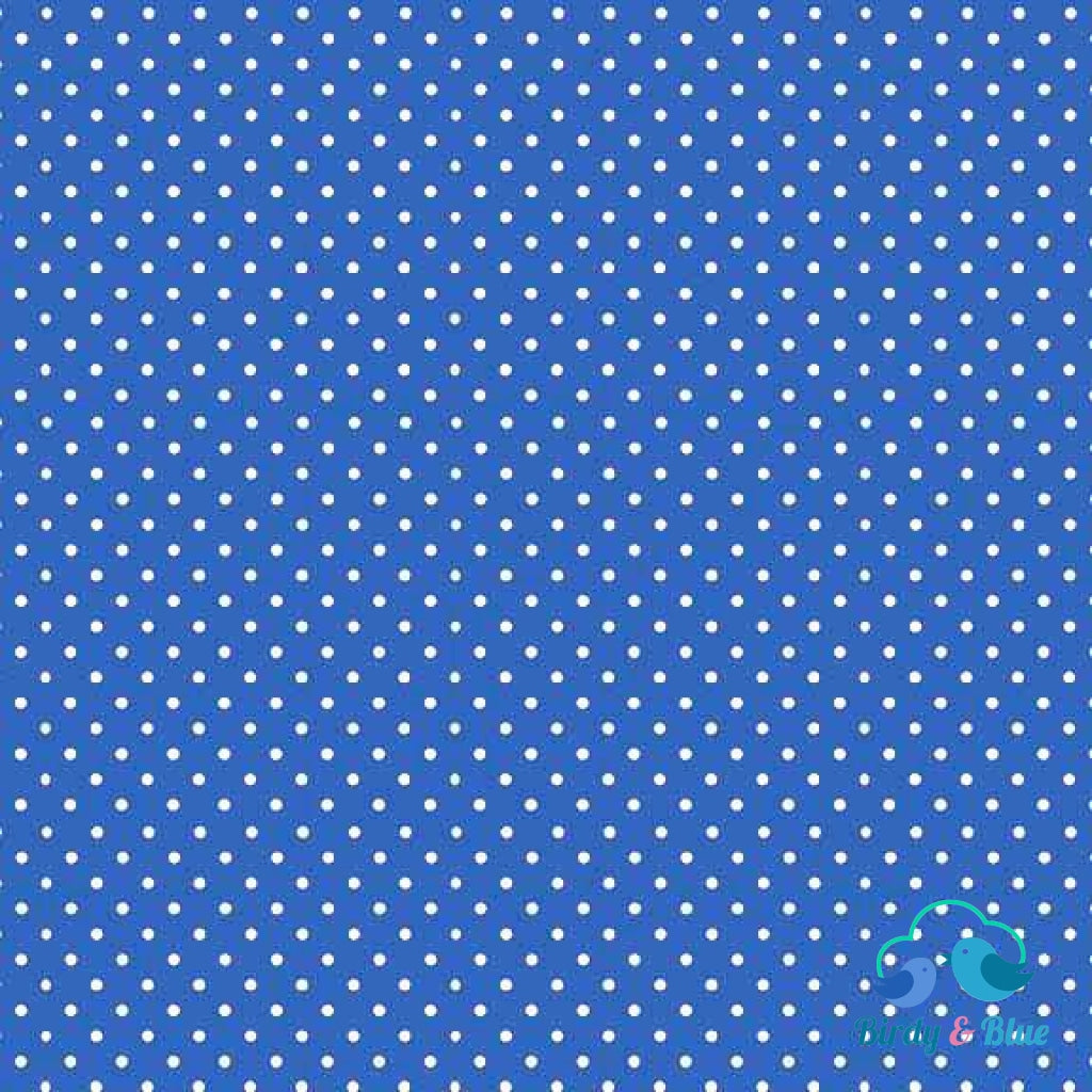 Marine Blue Dot (Basics Collection) Premium Cotton Fabric