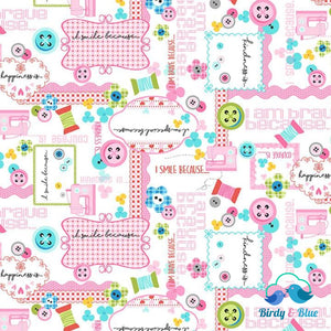 Sewing Collage (Sew Kind Collection) Premium Cotton Fabric