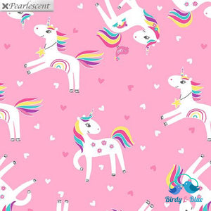 Unicorn Love Pink (Unicorn Magic Collection) Premium Cotton Fabric